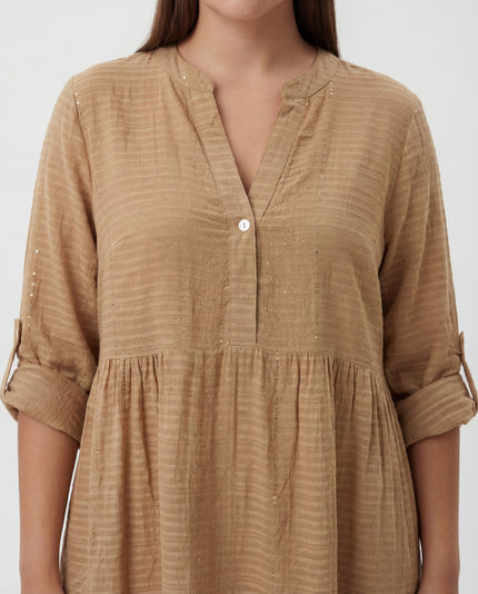 Sequin Dobby TabSlv Dress - Carmello