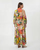 Tropical Patch Trim Maxi Dress