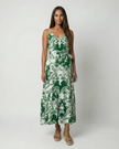 Verde Slip Dress w Sash
