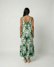 Verde Slip Dress w Sash