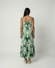 Verde Slip Dress w Sash