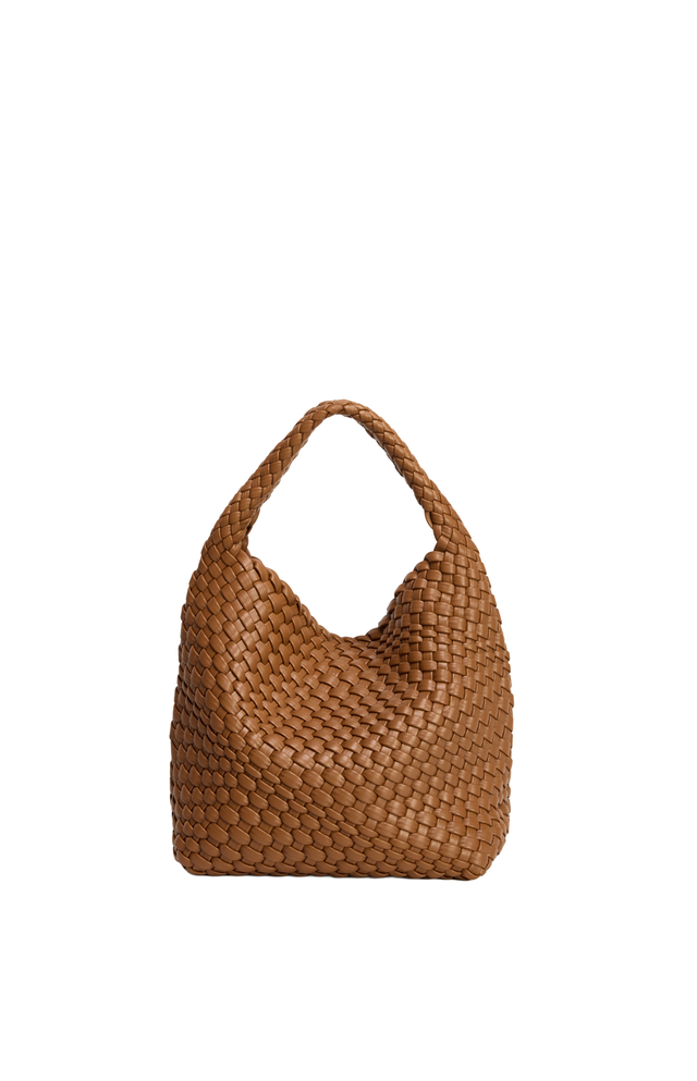 Woven Handbag with Pouch - Tan
