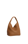 Woven Handbag with Pouch - Tan