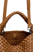 Woven Handbag with Pouch - Tan