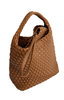 Woven Handbag with Pouch - Tan