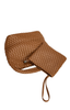 Woven Handbag with Pouch - Tan