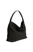 Woven Slouch Handbag - Black