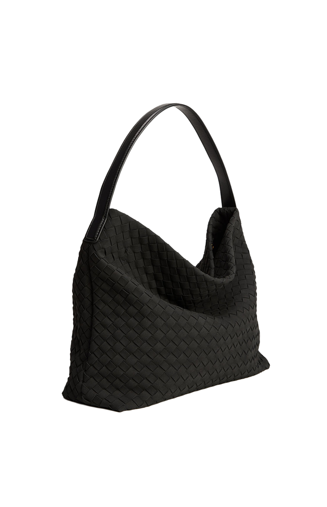 Woven Slouch Handbag - Black