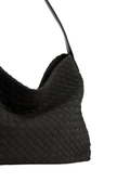 Woven Slouch Handbag - Black