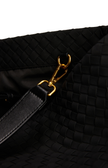 Woven Slouch Handbag - Black
