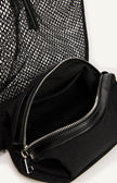 Netted Tote Bag with Pouch - Black