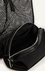 Netted Tote Bag with Pouch - Black