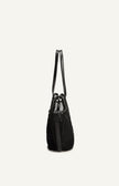 Netted Tote Bag with Pouch - Black