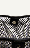 Netted Tote Bag with Pouch - Black