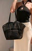 Netted Tote Bag with Pouch - Black