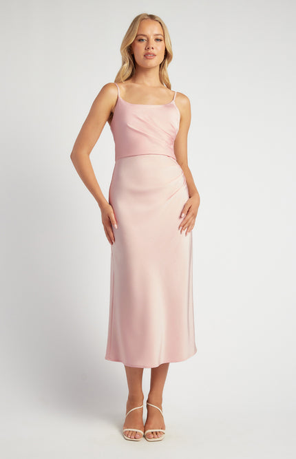 Rosalea Satin Midi